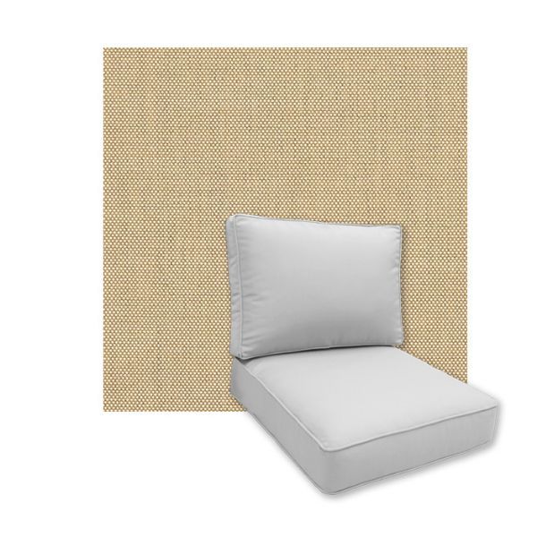 Universal Deep Seating Replacement Cushions in Sunbrella Sailcloth Sahara Outdoor Fabric