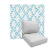 Universal Deep Seating Replacement Cushions in Sunbrella Voyage Breeze Outdoor Fabric