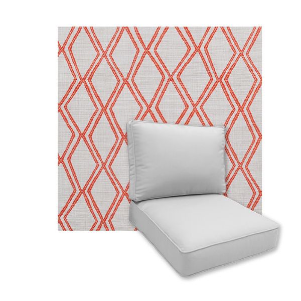 Universal Deep Seating Replacement Cushions in Sunbrella Voyage Tamale Outdoor Fabric