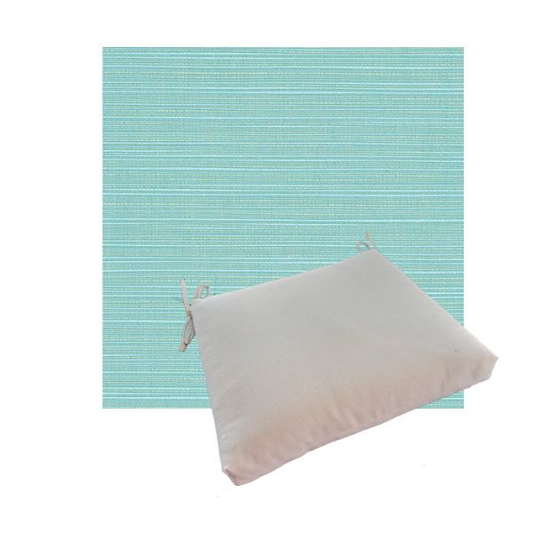 Outdoor Dining Chair Cushion Universal Sizes - Sunbrella Dupione Celeste