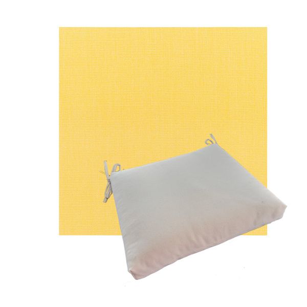 Outdoor Dining Chair Cushion Universal Sizes - Sunbrella Canvas Buttercup