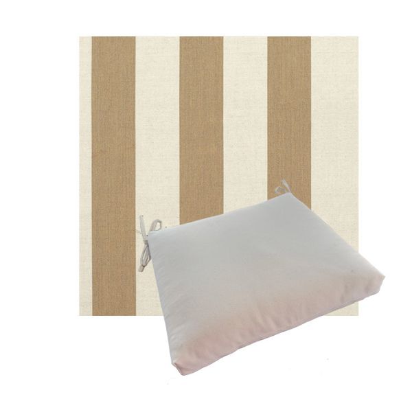 Outdoor Dining Chair Cushion Universal Sizes - Sunbrella Maxim Heather Beige