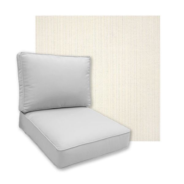 Sunbrella Proven Ivory Patio Chair Replacement Cushions