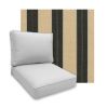 Sunbrella Berenson Tuxedo Patio Chair Replacement Cushions