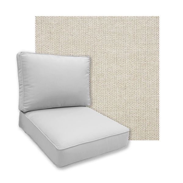 Sunbrella Blend Linen  Patio Chair Replacement Cushions