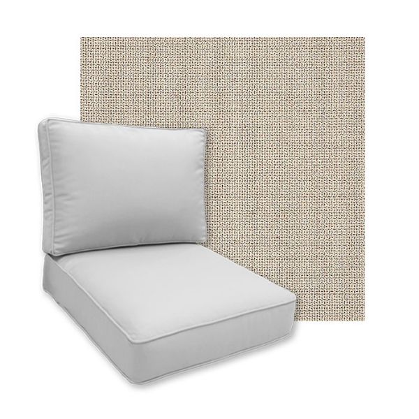 Sunbrella Bliss Sand Patio Chair Replacement Cushions