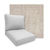 Sunbrella Boro Walnut Patio Chair Replacement Cushions