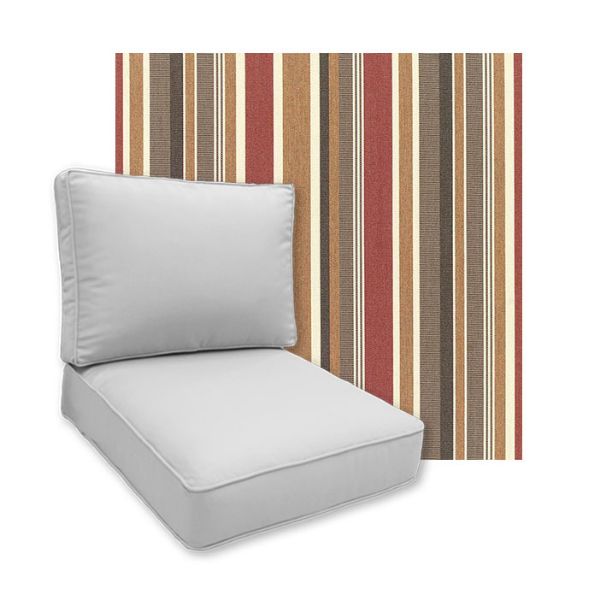 Sunbrella Brannon Redwood Patio Chair Replacement Cushions