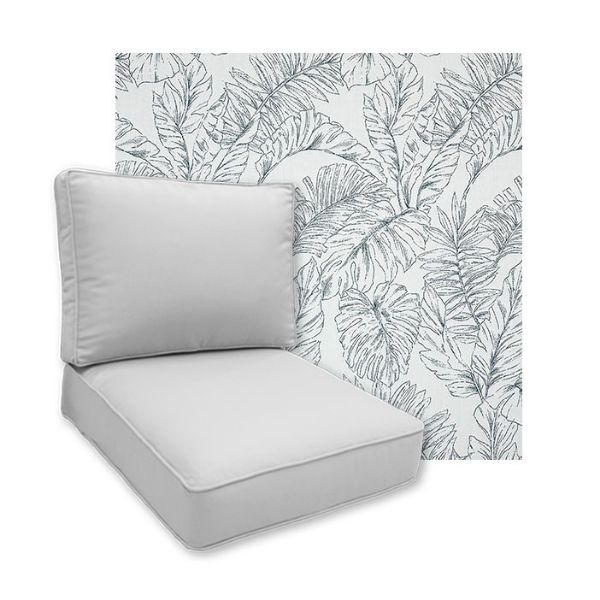 Sunbrella Calm Laurel Patio Chair Replacement Cushions