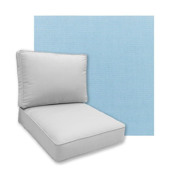 Sunbrella Canvas Air Blue Patio Chair Replacement Cushions