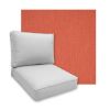 Sunbrella Canvas Persimmon Patio Chair Replacement Cushions