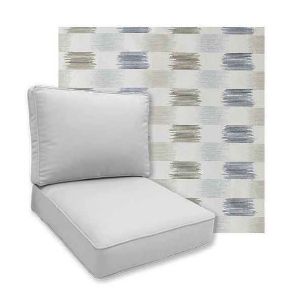 Sunbrella Dream Mist Patio Chair Replacement Cushions