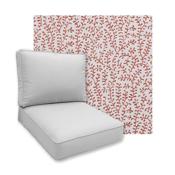 Sunbrella Eberly Clay Patio Chair Replacement Cushions