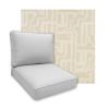 Sunbrella Escher Alabaster Patio Chair Replacement Cushions