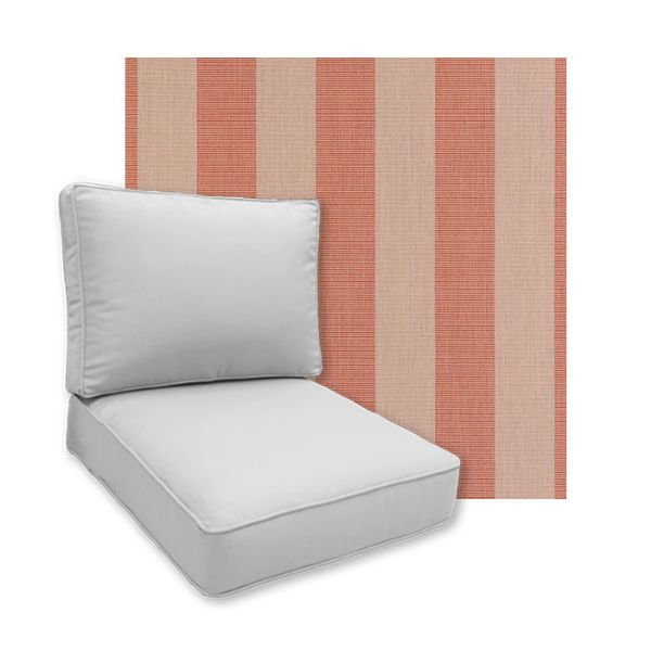 Sunbrella Expressive Blush Patio Chair Replacement Cushions