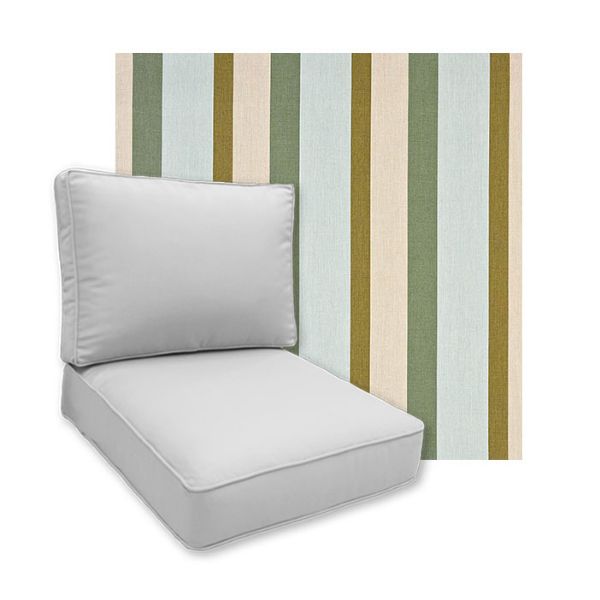 Sunbrella Gateway Aloe Patio Chair Replacement Cushions