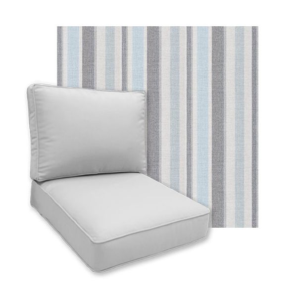 Sunbrella Glimpse Storm Patio Chair Replacement Cushions