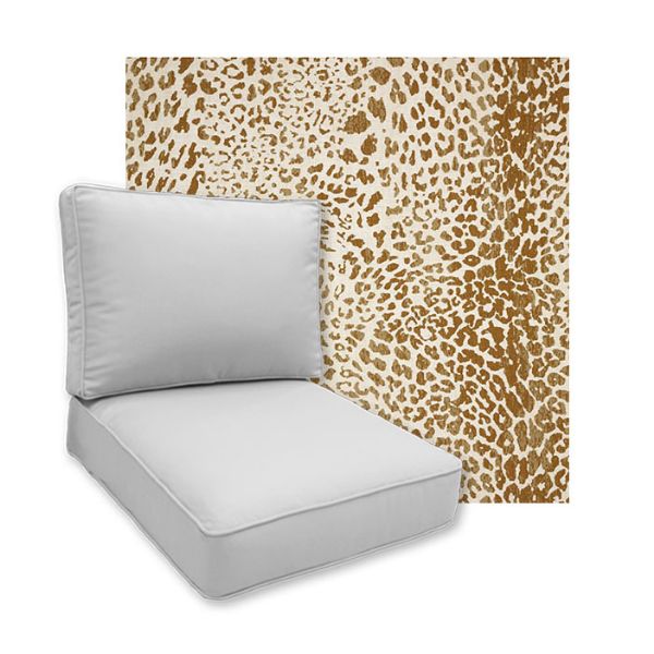 Sunbrella Instinct Toffee Patio Chair Replacement Cushions