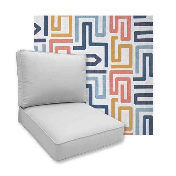 Labyrinth Fiesta Lagoon Patio Chair Replacement Cushions