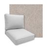 Sunbrella Leaf Structure Sand Patio Chair Replacement Cushions