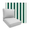 Sunbrella Mason Forest Green Patio Chair Replacement Cushions