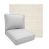 Sunbrella Nurture White Patio Chair Replacement Cushions