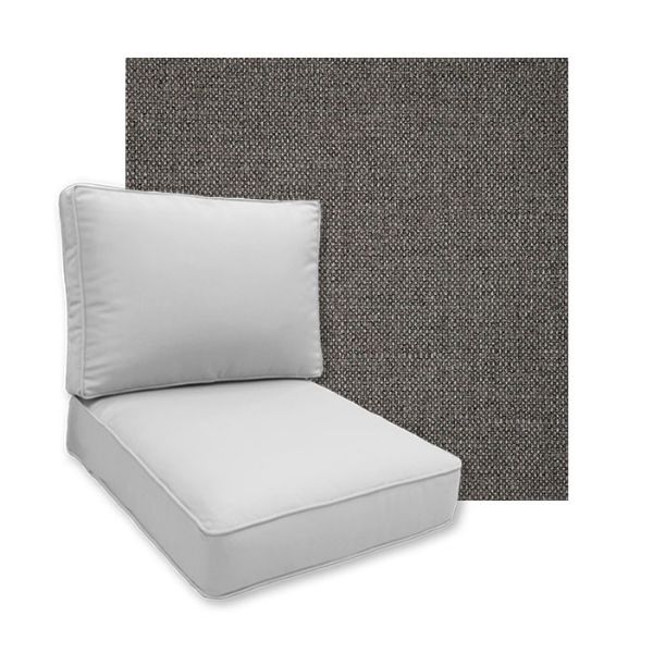 Sunbrella Piazza Graphite Patio Chair Replacement Cushions