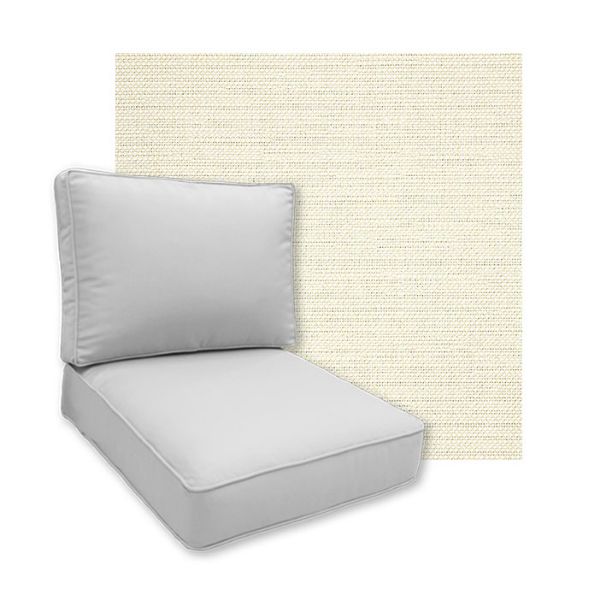 Sunbrella Piazza Parchment Patio Chair Replacement Cushions