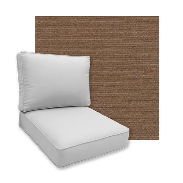 Sunbrella Play Mocha Patio Chair Replacement Cushions
