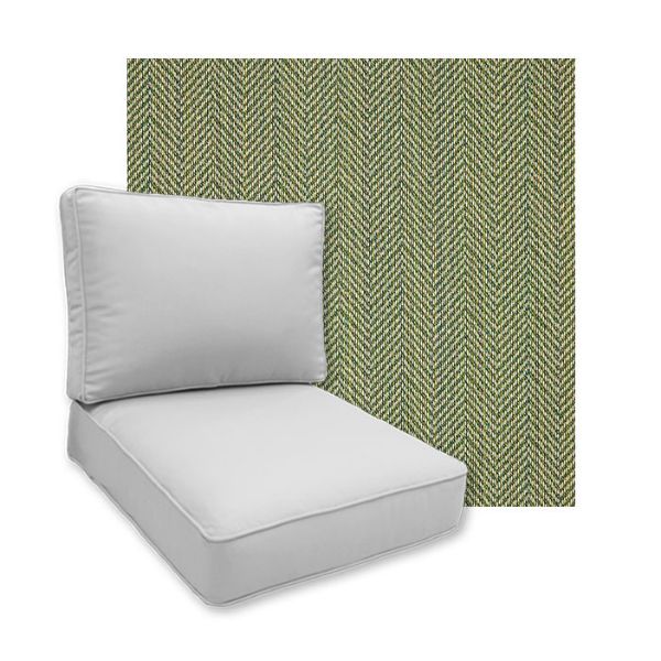 Sunbrella Posh Shamrock Patio Chair Replacement Cushions
