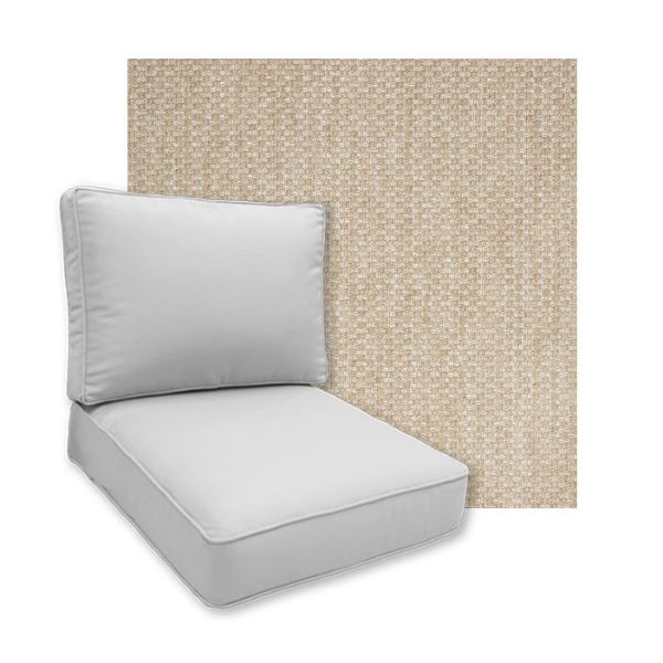 Sunbrella Tailored Putty Patio Chair Replacement Cushions
