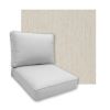 Sunbrella Vista Alabaster Patio Chair Replacement Cushions