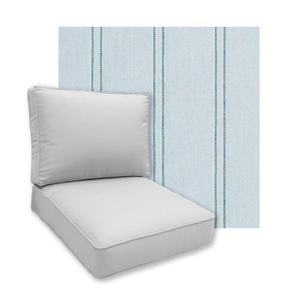 Sunbrella Wayward Sky Patio Chair Replacement Cushions