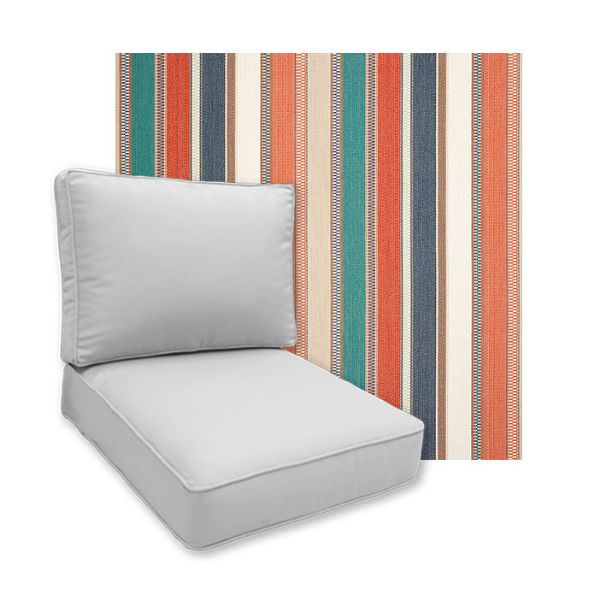 Sunbrella Ascend Tropical Patio Chair Replacement Cushions