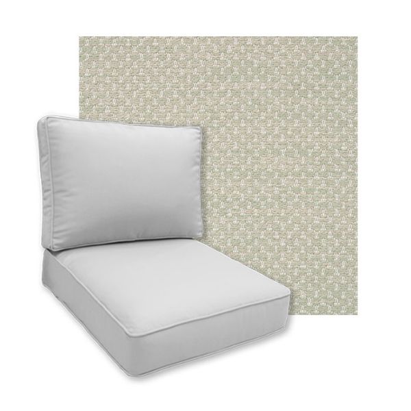 Sunbrella Litchfield Sage Patio Chair Replacement Cushions