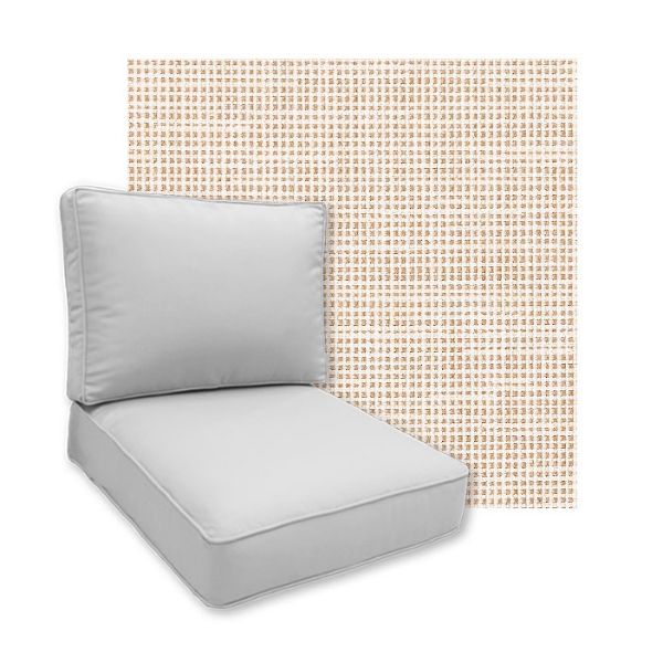 Sunbrella Rest Bisque Patio Chair Replacement Cushions