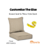 Boxed Seat and Pillow Back Deep Seating Replacement Cushions