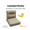 Boxed Estate Style back cushions for outdoor patio chairs