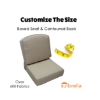 Boxed Seat Cushion with A contoured or rounded back