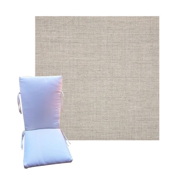 Sunbrella Cast Silver  Universal Patio Chair Cushion in 9 sizes. - Sunbrella Cushions for Chairs