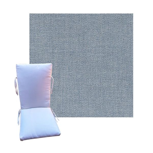 Sunbrella Remix Denim Universal Patio Chair Cushion in 9 sizes. - Sunbrella Cushions for Chairs