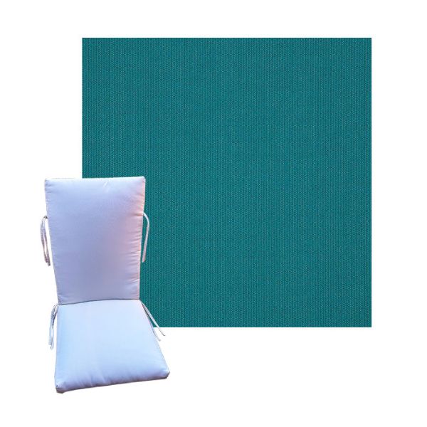 Sunbrella Spectrum Peacock Universal Patio Chair Cushion in 9 sizes. - Sunbrella Cushions for Chairs