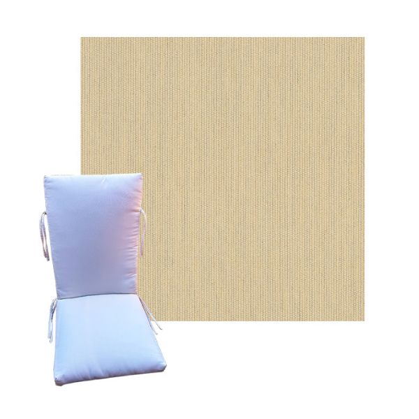 Sunbrella Spectrum Sand Universal Patio Chair Cushion in 9 sizes. - Sunbrella Cushions for Chairs