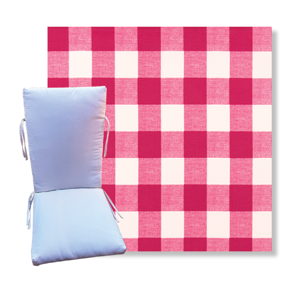 Anderson Jazz Pink by Premier Prints -  Universal Patio Chair Cushion With Ties