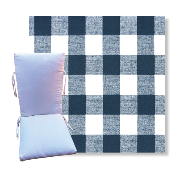 Anderson Oxford by Premier Prints -  Universal Patio Chair Cushion With Ties