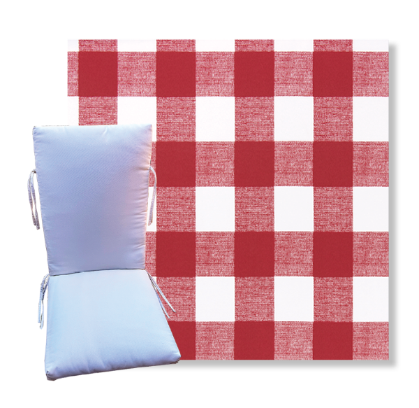 Anderson Rojo by Premier Prints -  Universal Patio Chair Cushion With Ties