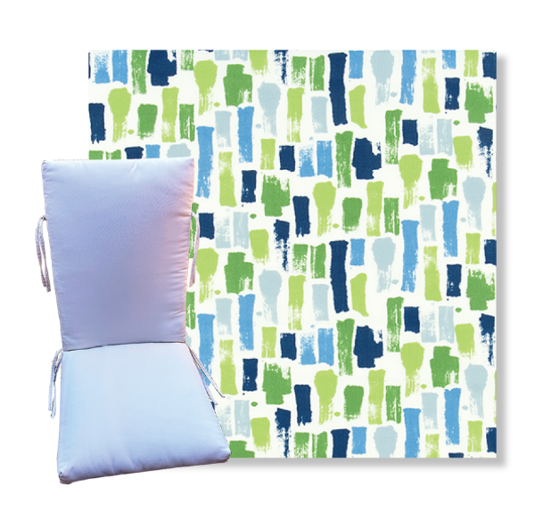 Artistic Courtyard by Premier Prints -  Universal Patio Chair Cushion With Ties