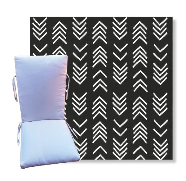 Bogolan Matte by Premier Prints -  Universal Patio Chair Cushion With Ties