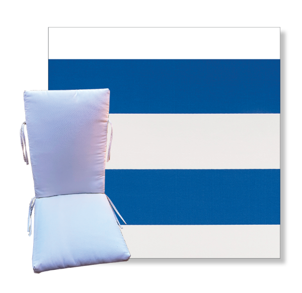 Cabana Admiral by Premier Prints -  Universal Patio Chair Cushion With Ties