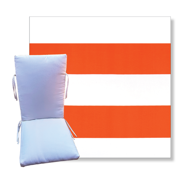 Cabana Marmalade by Premier Prints -  Universal Patio Chair Cushion With Ties